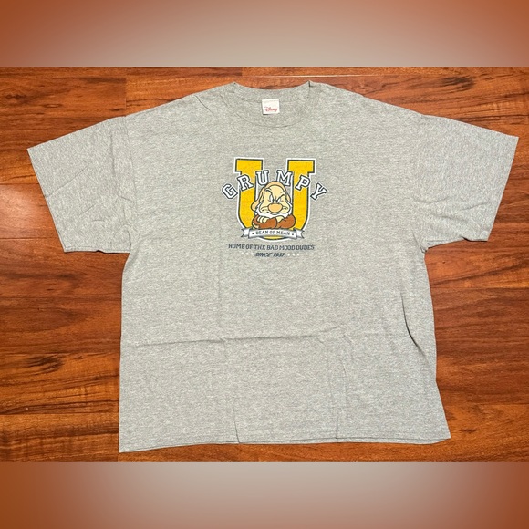 Vintage‎ Disney Store Grumpy U Dean Of Mean Mens Shirt Size XXL 2XL Seven Dwarfs - Picture 1 of 5